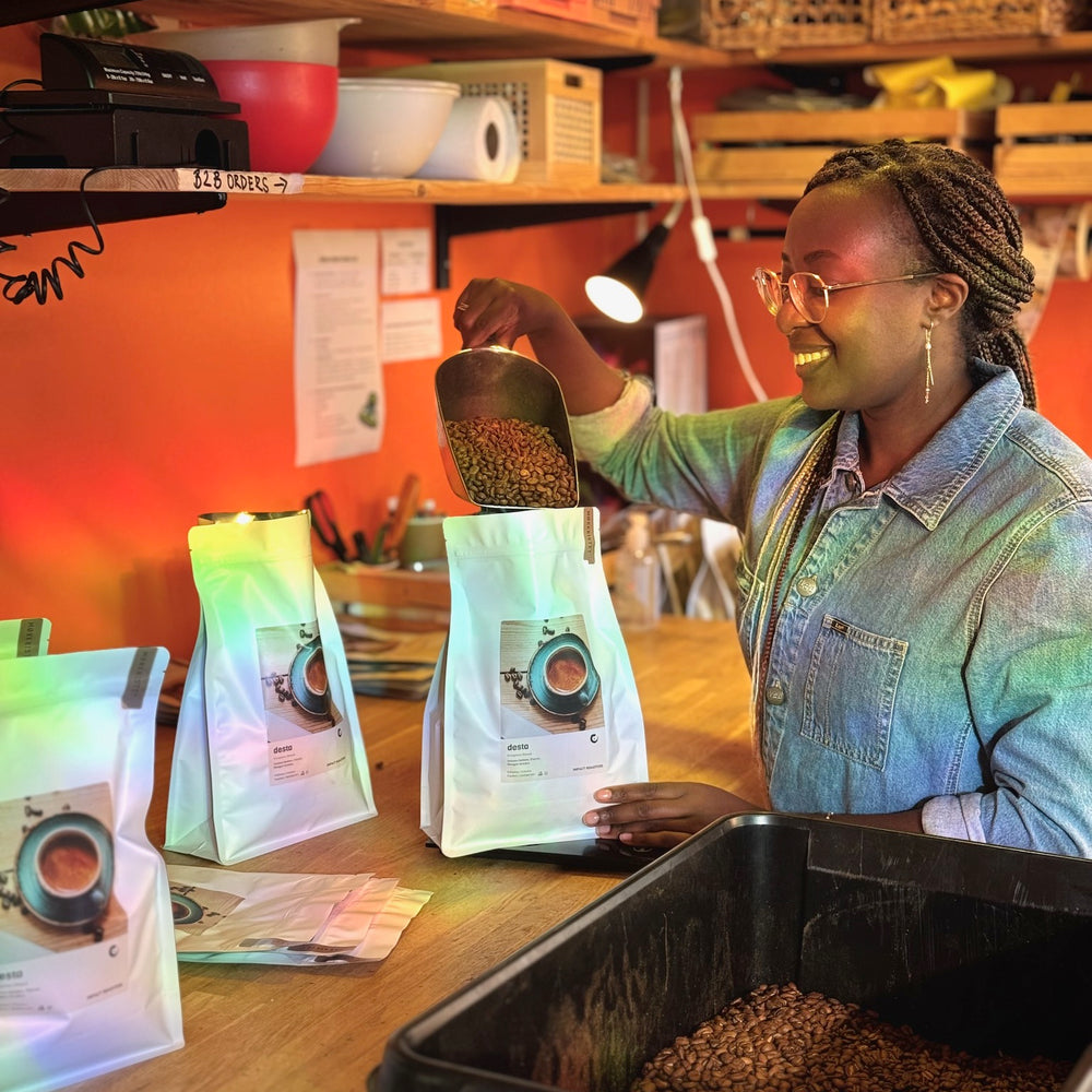 Packing Desta beans by Gakii