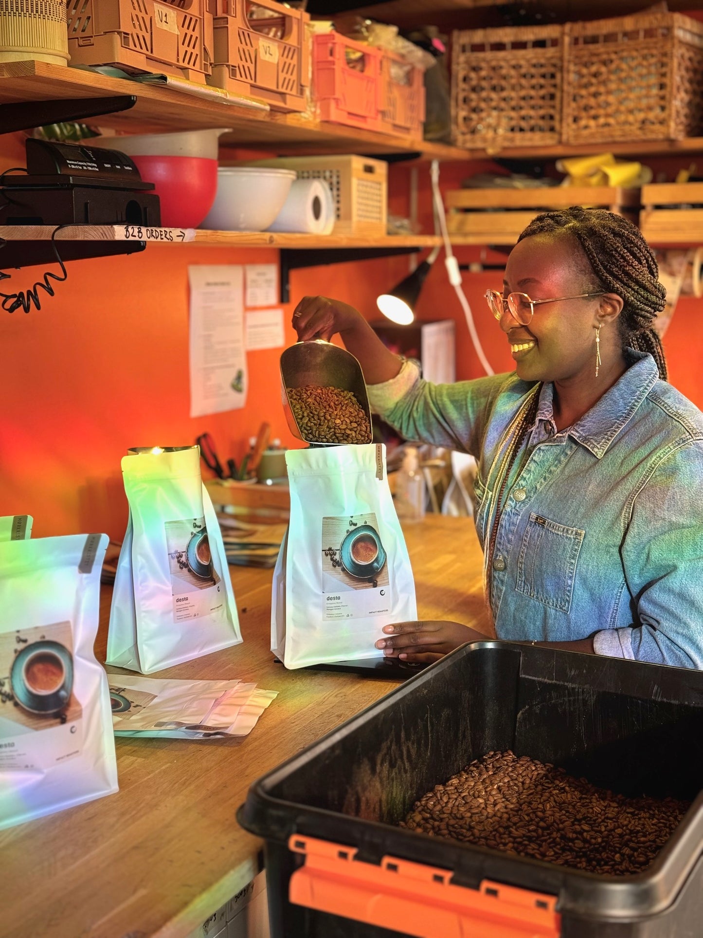 Packing Desta beans by Gakii